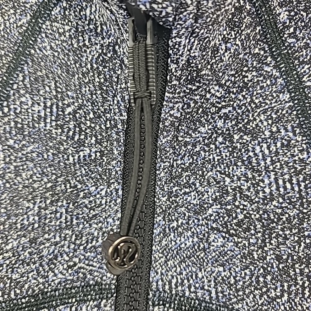 Lululemon Women's Define Full Zip Fusion Jacquard Black Violet Viola Sz 6 - Picture 3 of 7